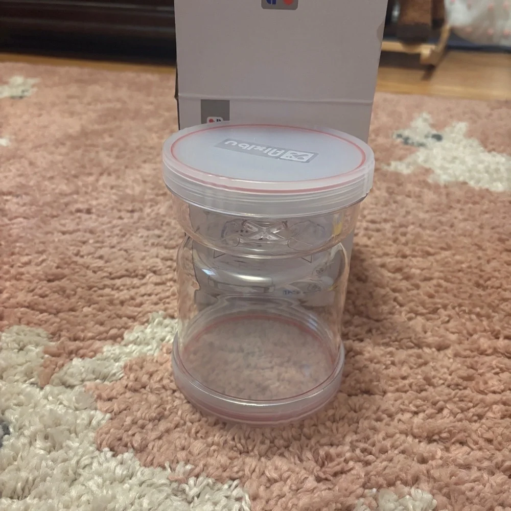 AI.xibu Hourglass Pickle Jar with Strainer Leakproof Food Grade BPA-Free NIB